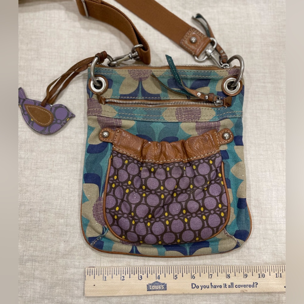 Fossil Canvas Crossbody Messenger Bag